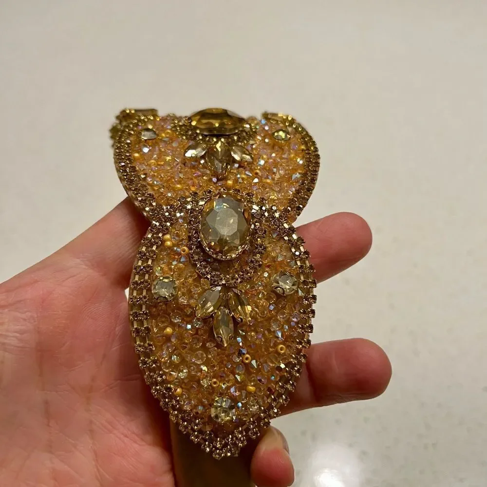 Cubic Zirconia Decor‎ Headband Gorgeous Wide Edge Gem Rhinestone Headband